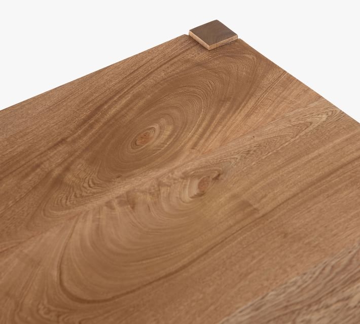 Bardill 20" Wood & Woven Leather End Table, Natural Rosa Morada & Smoke Gray - Image 3