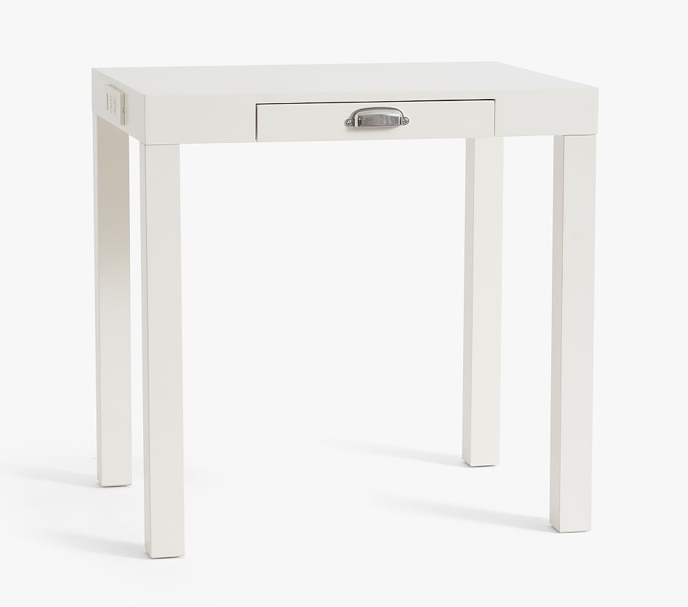Parsons Mini Smart Desk, Simply White, In-Home Delivery - Image 0