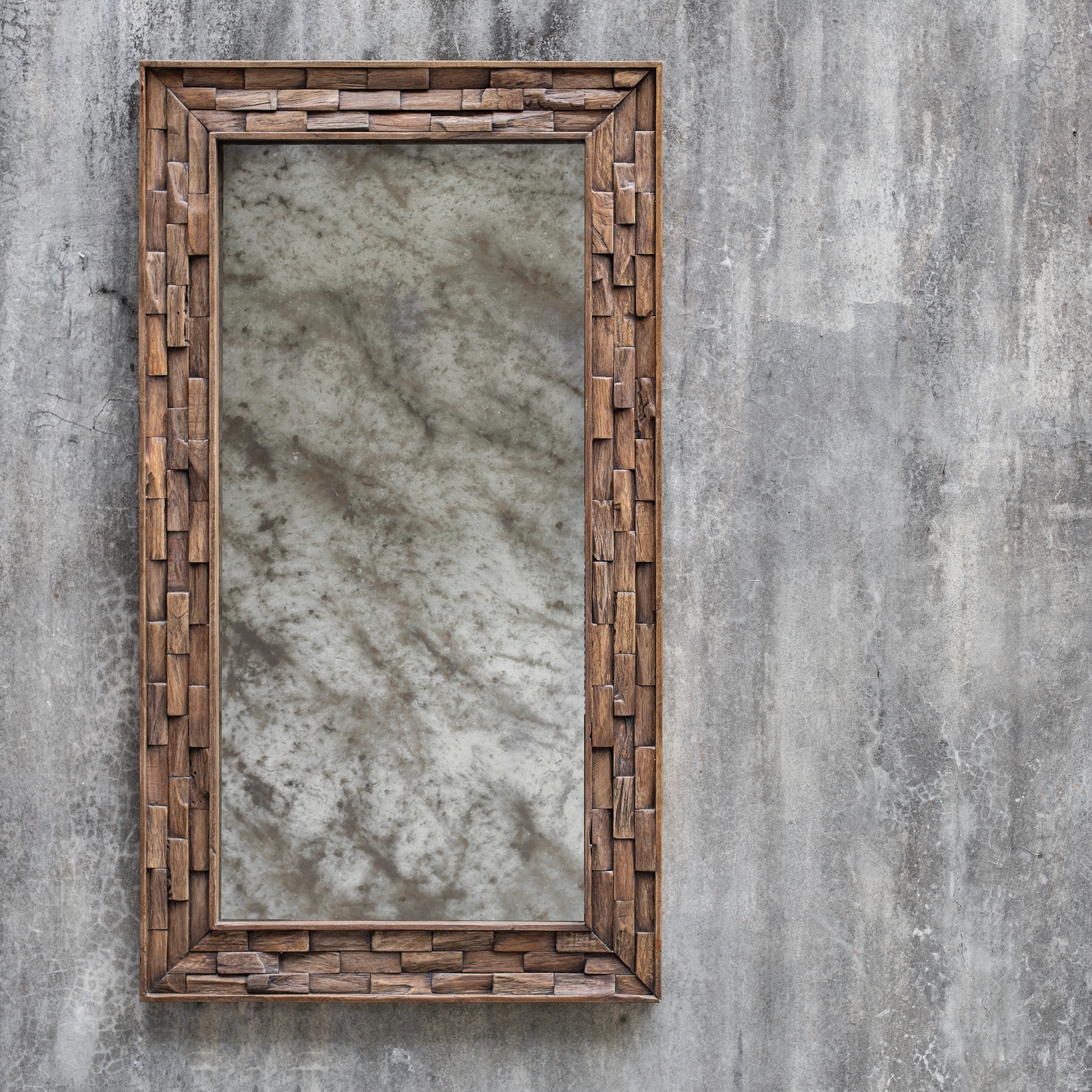 Damon Mosaic Wood Mirror - Image 0