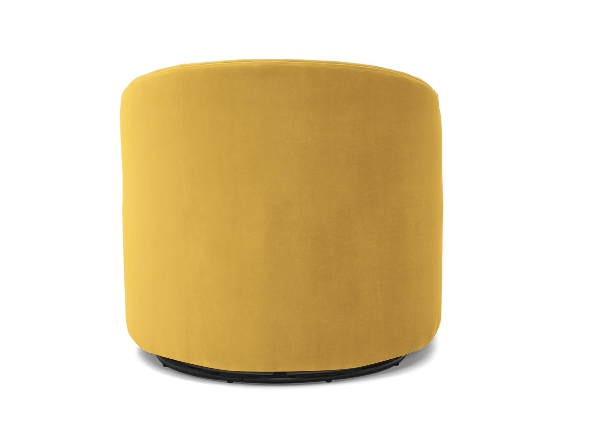 Yellow Jolie Mid Century Modern Swivel Chair - Bentley Daisey - Image 4