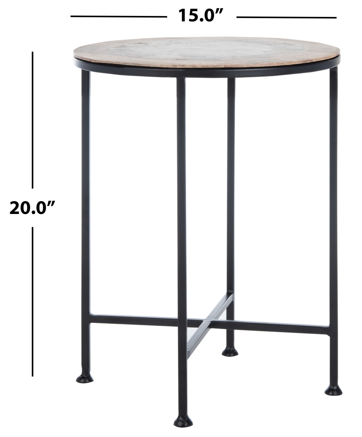 Lumi Agate Accent Table - Multi Color Black / Agate - Safavieh - Image 7