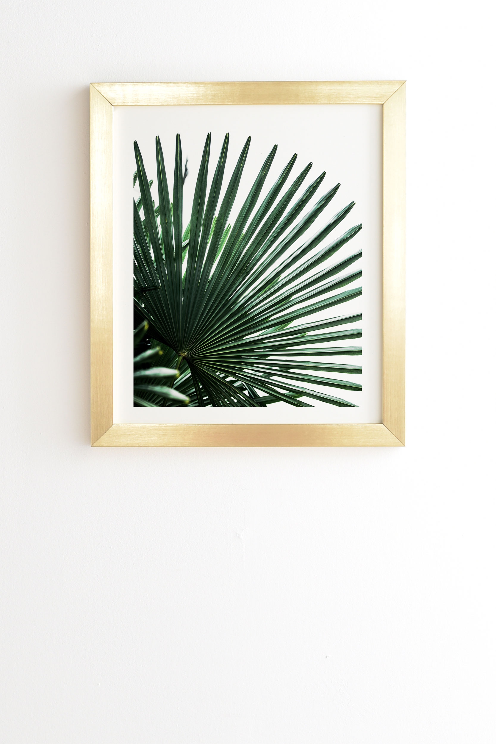 Palm Leaves 13 by Mareike Boehmer - Framed Wall Art Basic Gold 19" x 22.4" - Image 0