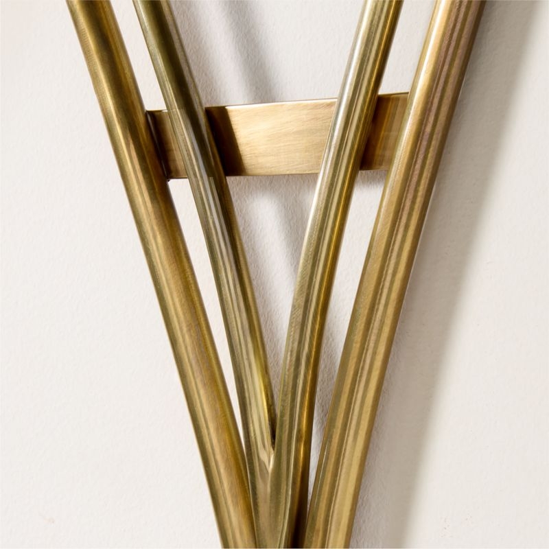 Arden Aged Brass Snow Shoe Wall Decor Set of 2 - Image 2