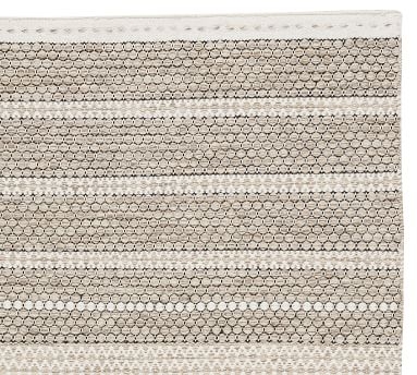 Jinnie Handwoven Wool Rug , 5 x 8', Sesame - Image 1