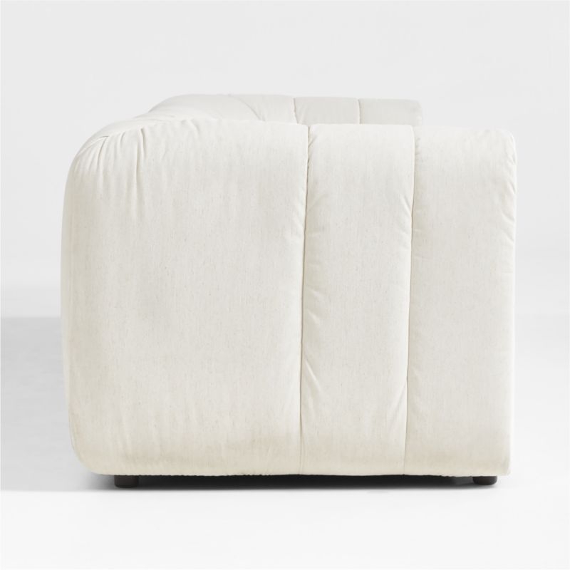 Jade Heathered Ivory 4-Piece Kids Puffer Modular Sofa - Image 2
