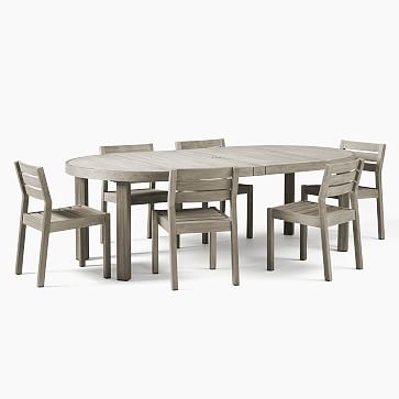 Portside Outdoor 48"-93" Round Expandable Dining Table - Image 0