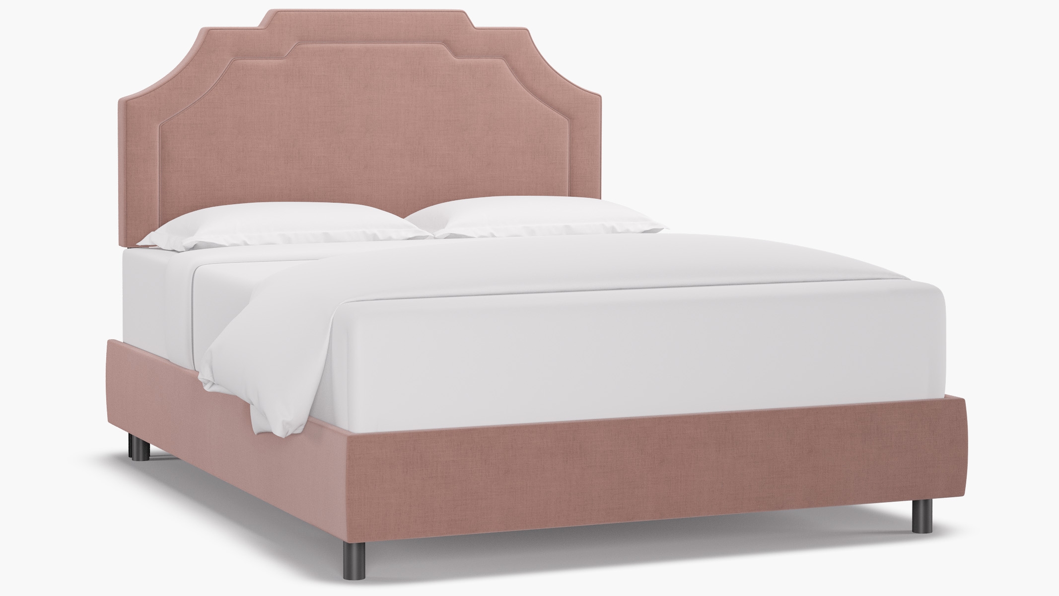 Art Deco Bed, Blush Everyday Linen, Queen - Image 1