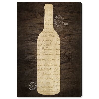 Love Quotes and Sayings Wine Love Gold - Wrapped Canvas Textual Art Print - Image 0