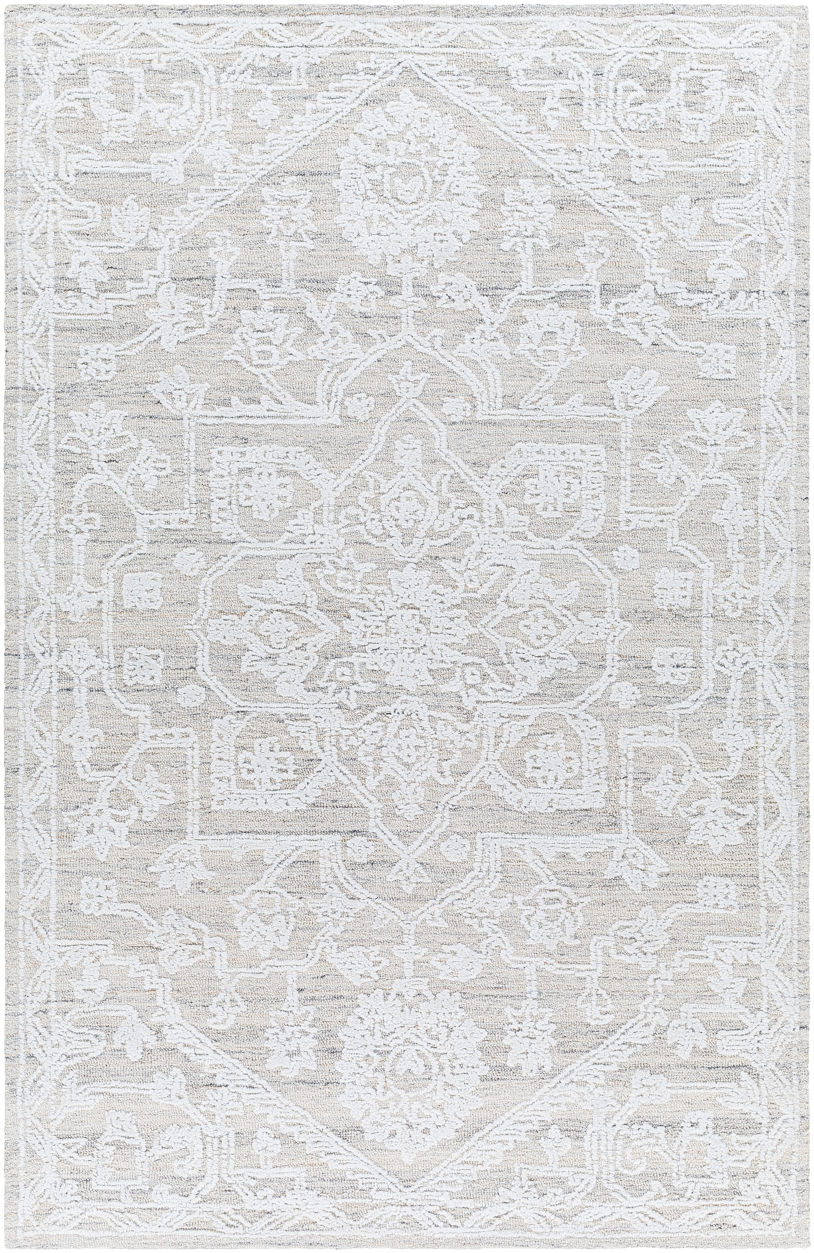 Piazza Beige Indoor 5' x 7'6" Handmade Rug - Image 0