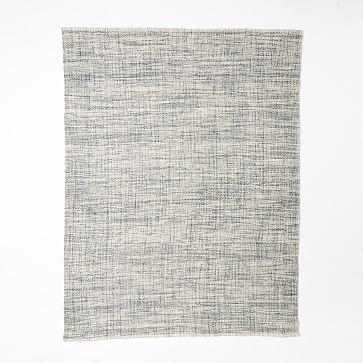 Mid-Century Heathered Wool Rug, 8x10, Steel - Image 0