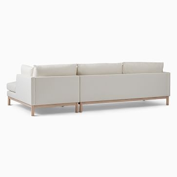 Hargrove 111" Left 2-Piece Chaise Sectional, Performance Coastal Linen, Alabaster, Dune - Image 3