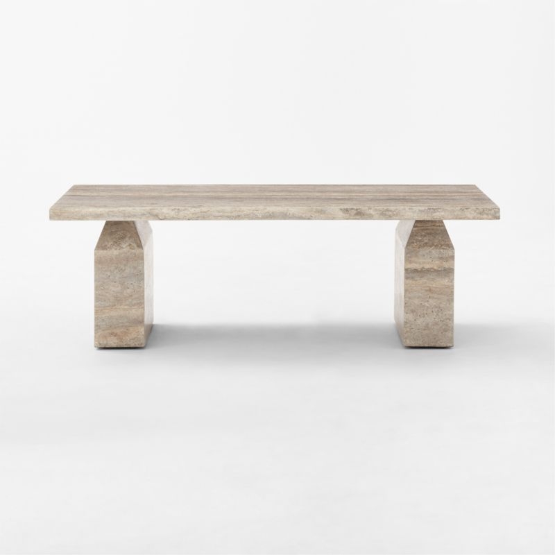 Civita Brown Travertine Coffee Table - Image 2