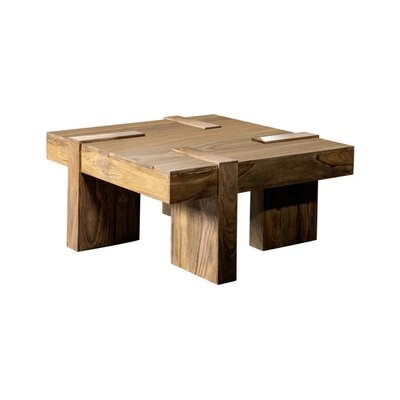 Wooden Square Coffee Table Natural Sheesham - Image 0
