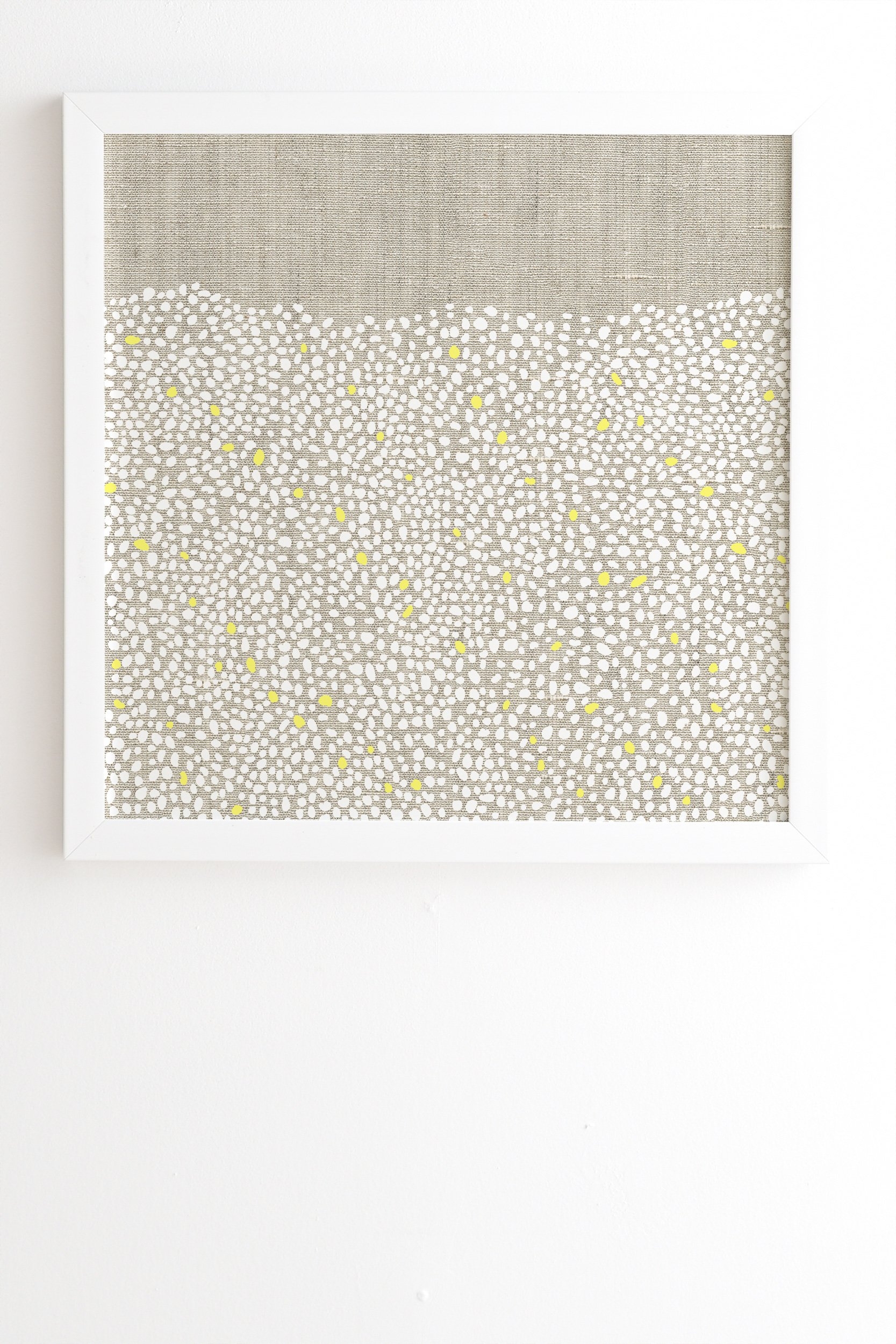 Iveta Abolina Pebbles White Framed Wall Art - 30" x 30" - Image 0