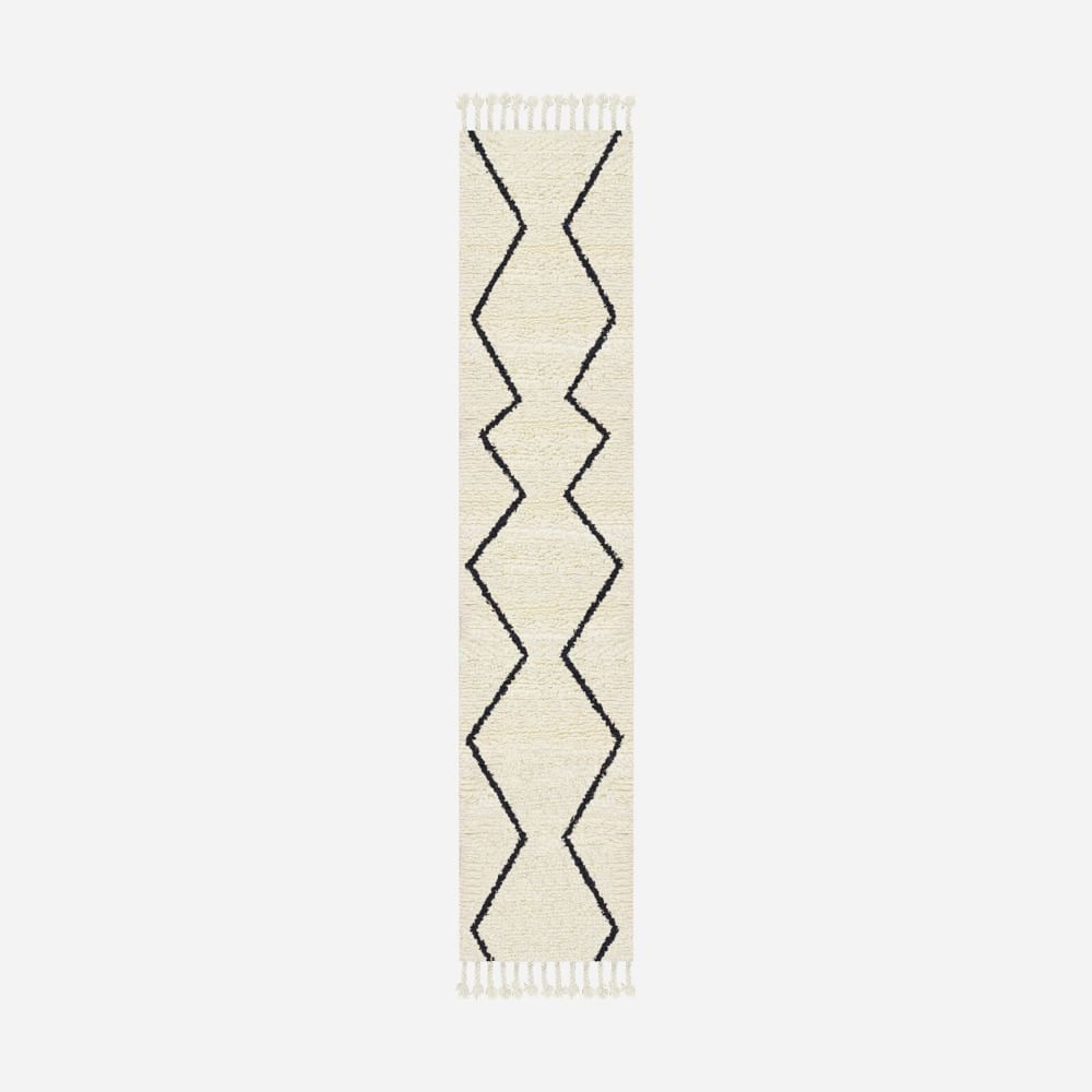 Souk Wool Rug, 2.5x9, Graphite - Image 0