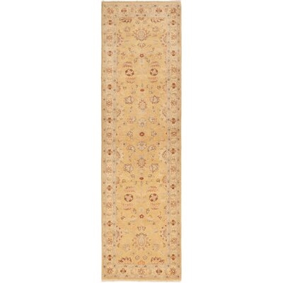 One-of-a-Kind Kalyssa Hand-Knotted Beige 3'1" x 11' Runner Wool Area Rug - Image 0