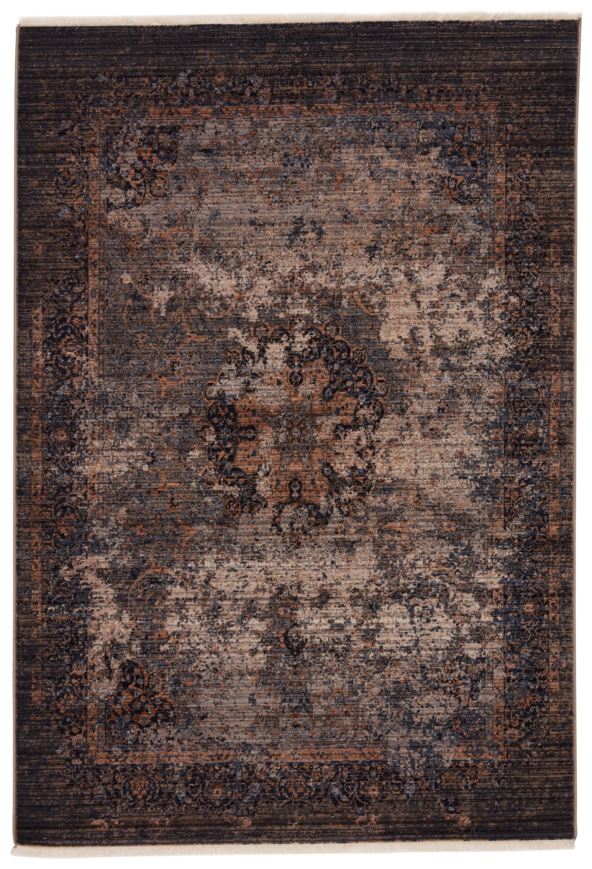 Vibe by Enyo Medallion Dark Blue/ Gold Area Rug (8'X10'6") - Image 0