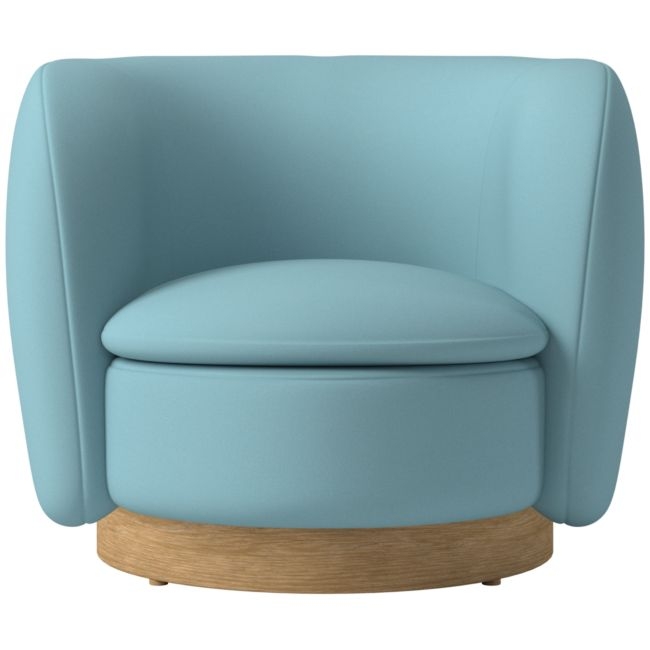 Muir Swivel Chair Logan Iceberg by Lawson-Fenning - Image 0