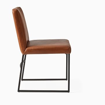 Range Side Chair, Sierra Leather, Black, Dark Bronze - Image 3