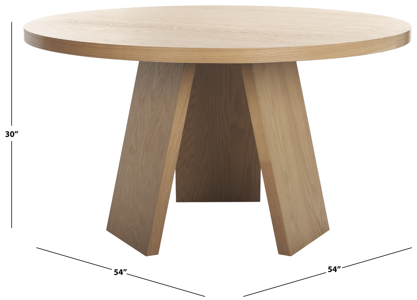 Julianna 54" Wood Dining Table - Natural - Image 6