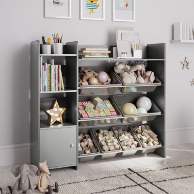 Gray Toy Storage Organizer - Gray Toy Bins - Image 0