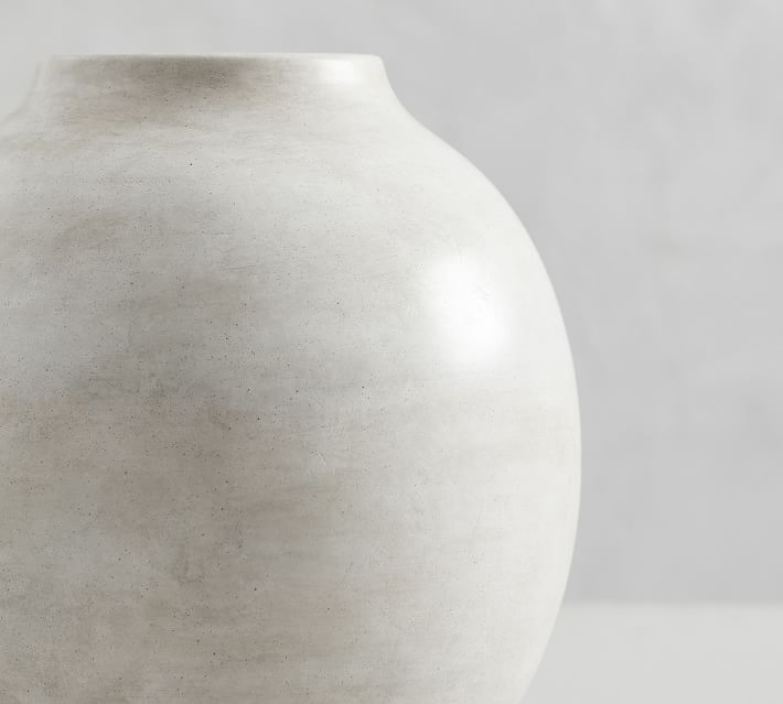 Quin Ceramic Vase, Medium, White - Image 3