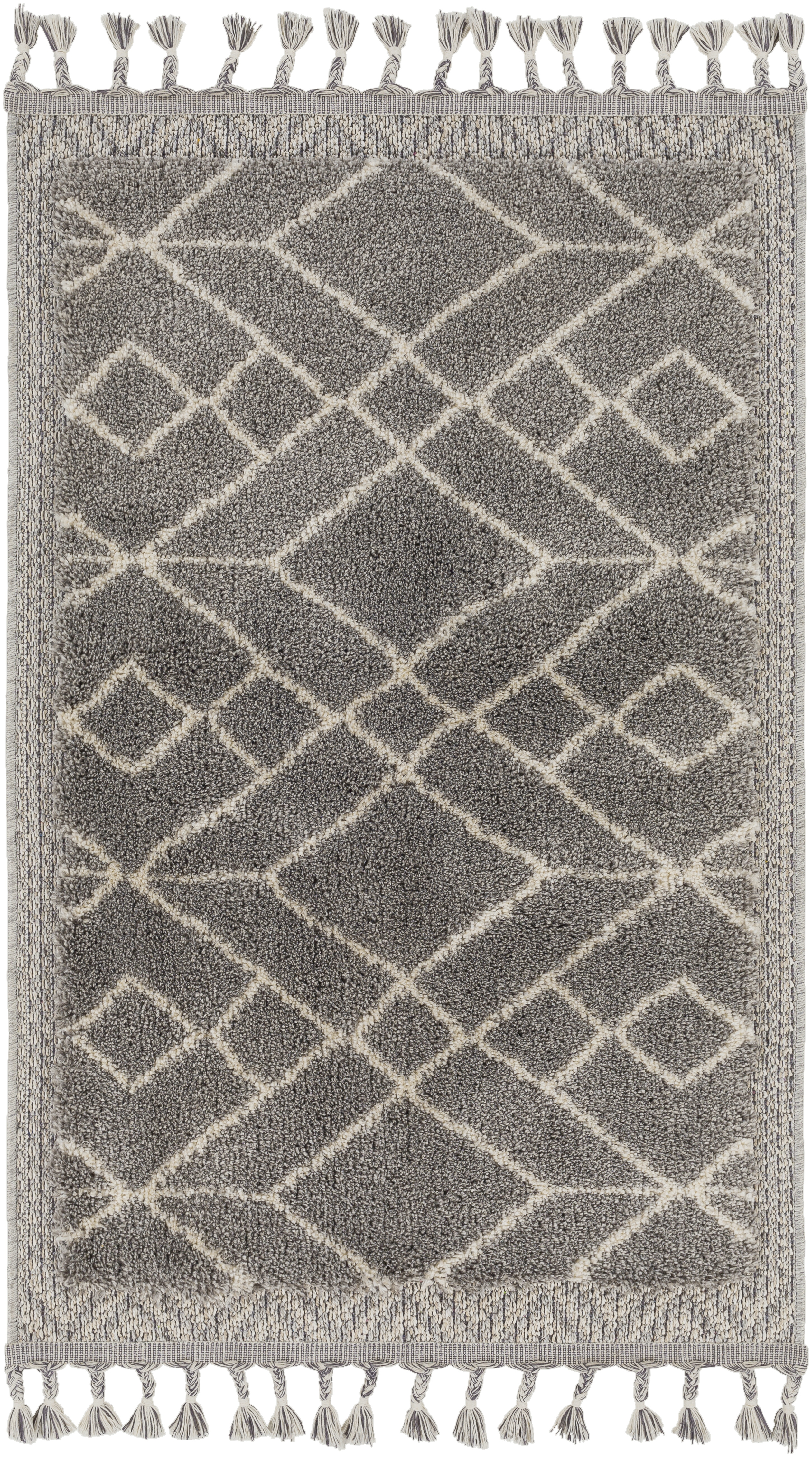 Sousse Gray Indoor 9'6" x 12' Machine Woven Rug - Image 1