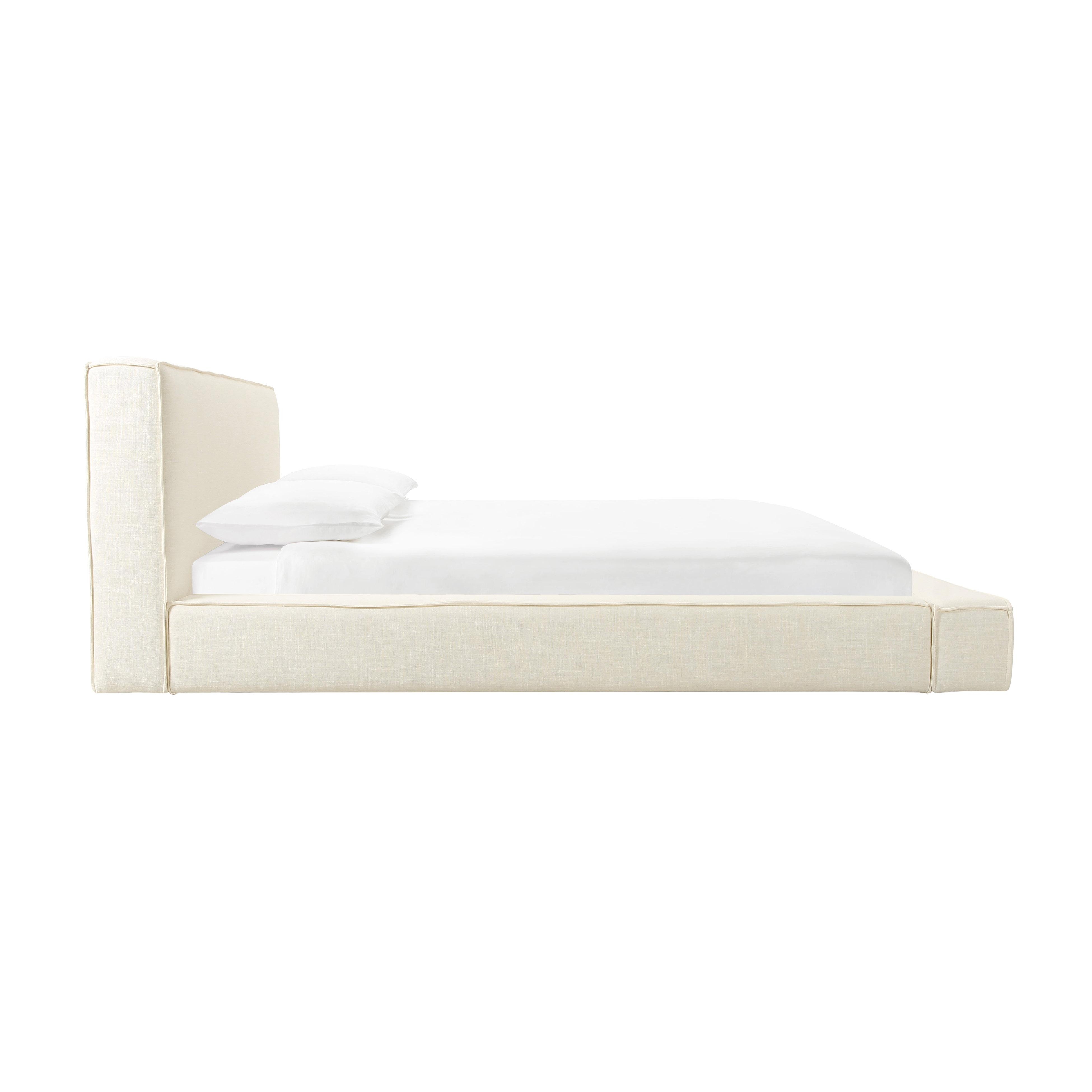 Olafur Cream Linen King Bed - Image 2