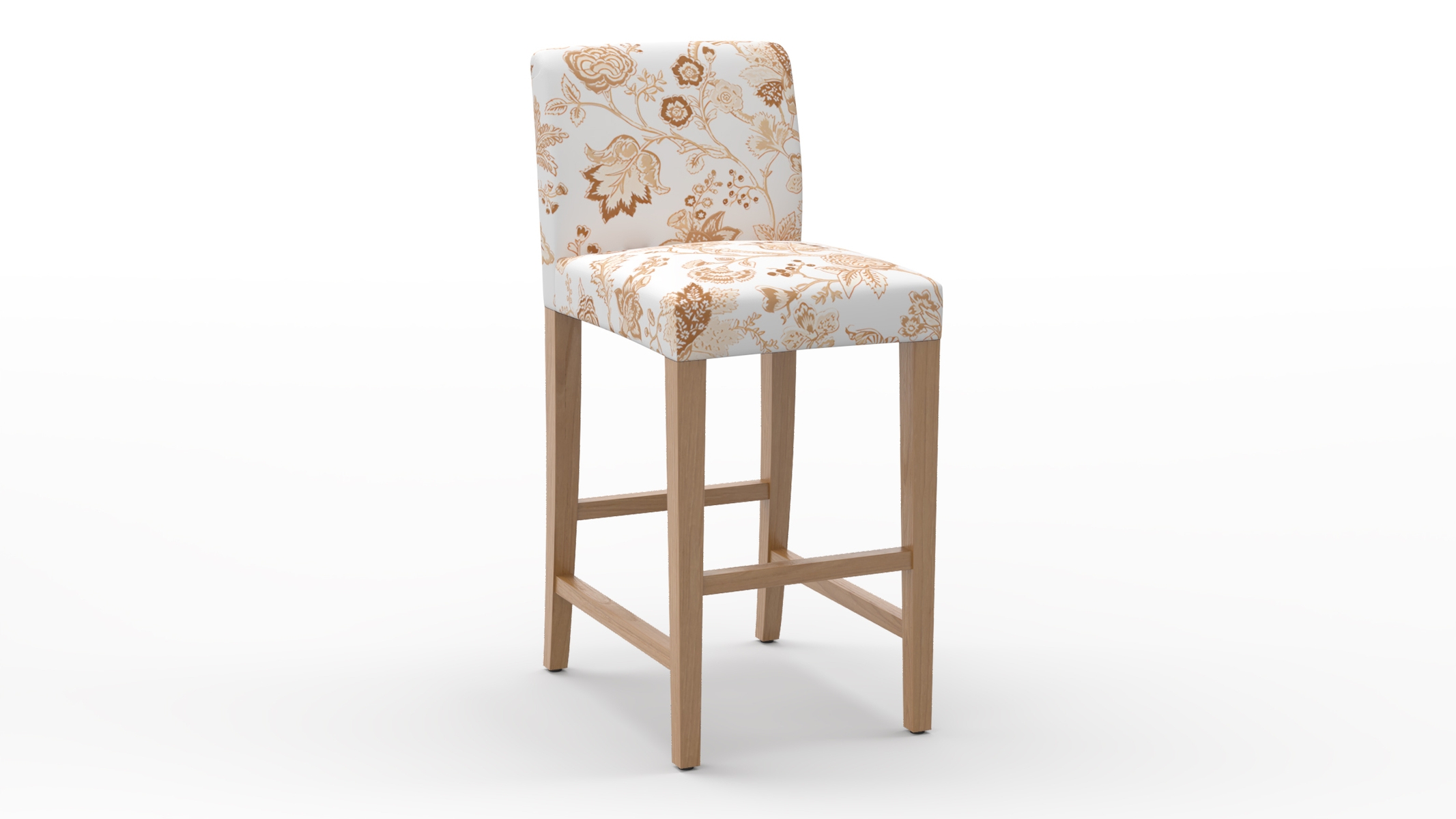 Signature Dining Bar Stool, Tawny La Vendee, Natural Square Tapered Leg - Image 1