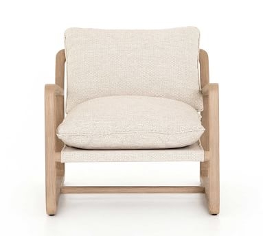 Laika FSC(R) Teak Outdoor Lounge Chair, Sand & Brown - Image 1