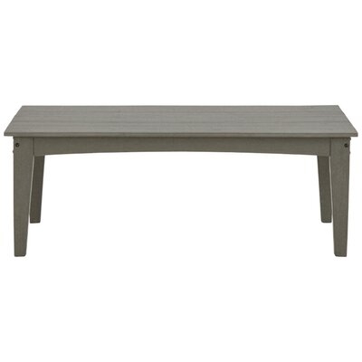 Cocktail Table With Slatted Top And Tapered Legs, Gray - Image 0