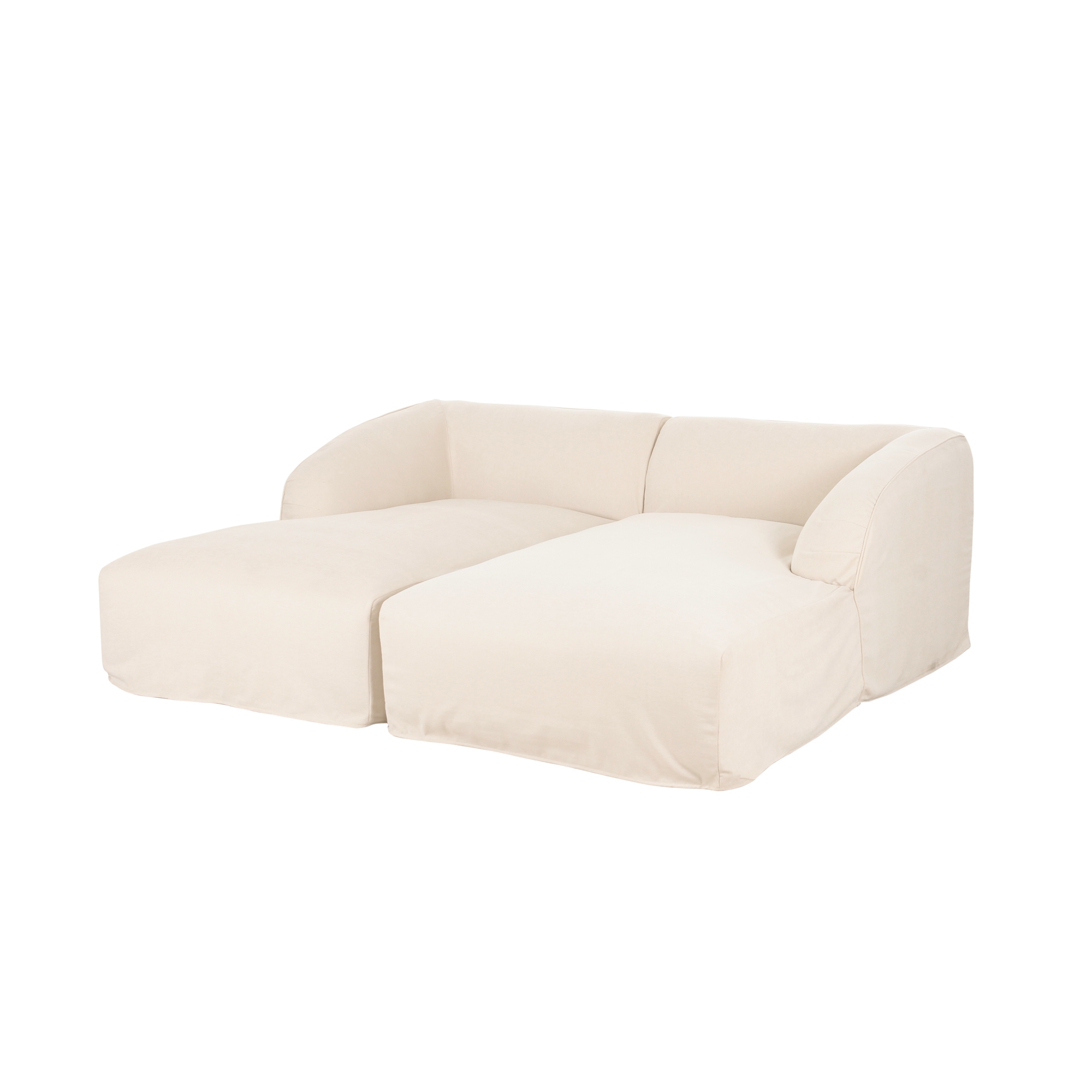 Isla Double Chaise Modular Sectional Beige - Image 2