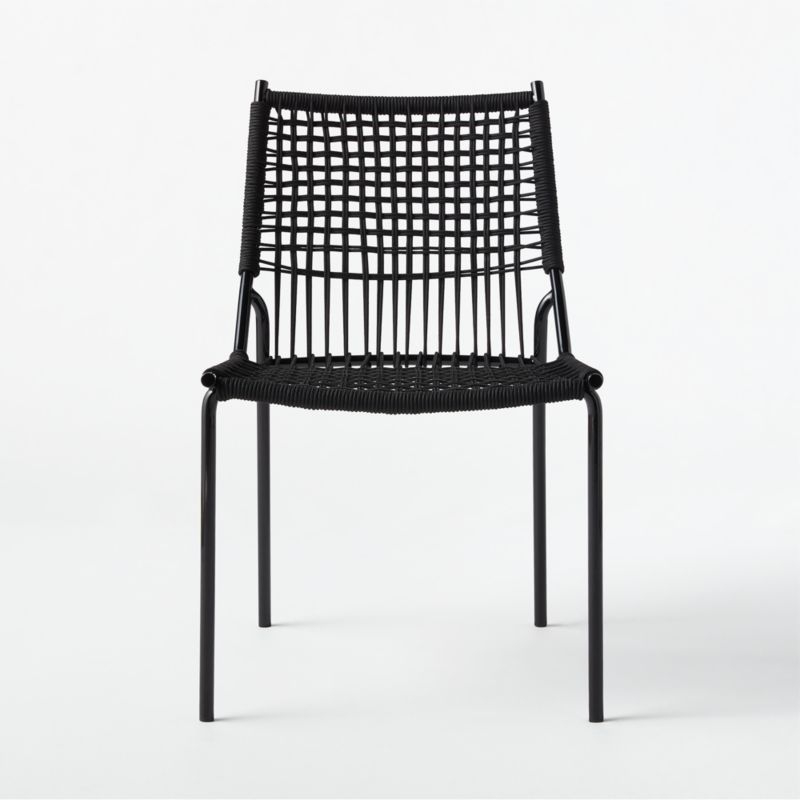 Virve Black Rope Outdoor Dining Chair - Image 2