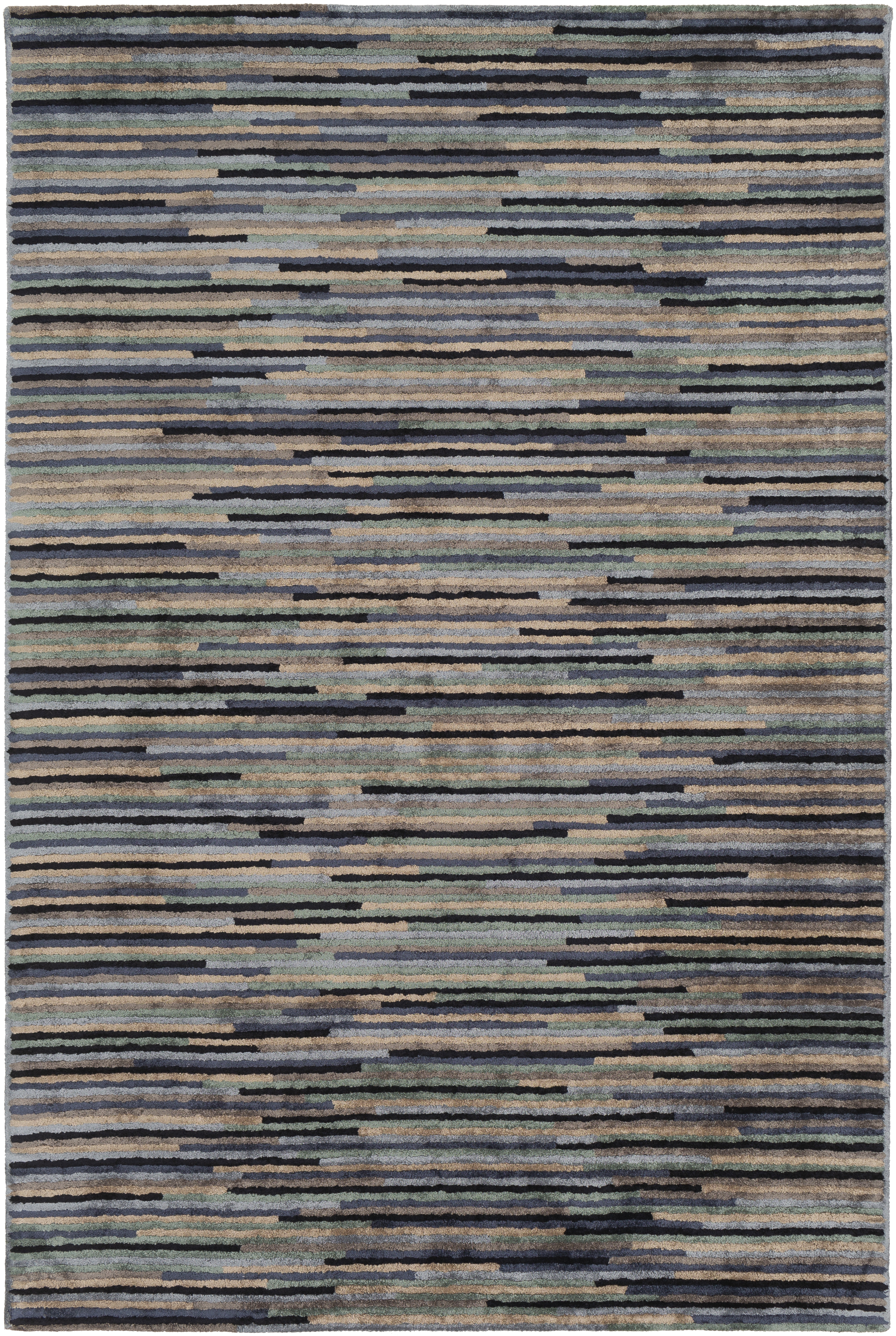 Quartz Blue Indoor 2' x 3' Handmade Rug - Image 0