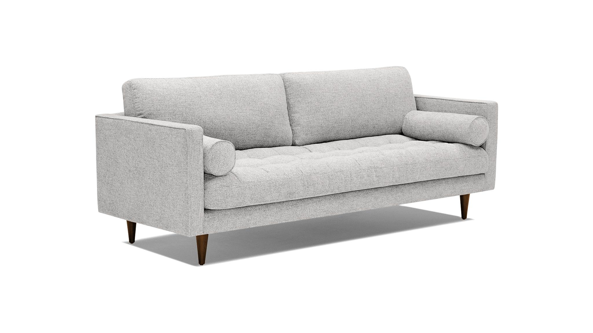 Gray Briar Mid Century Modern Sofa - Sunbrella Premier Fog - Mocha - Image 1