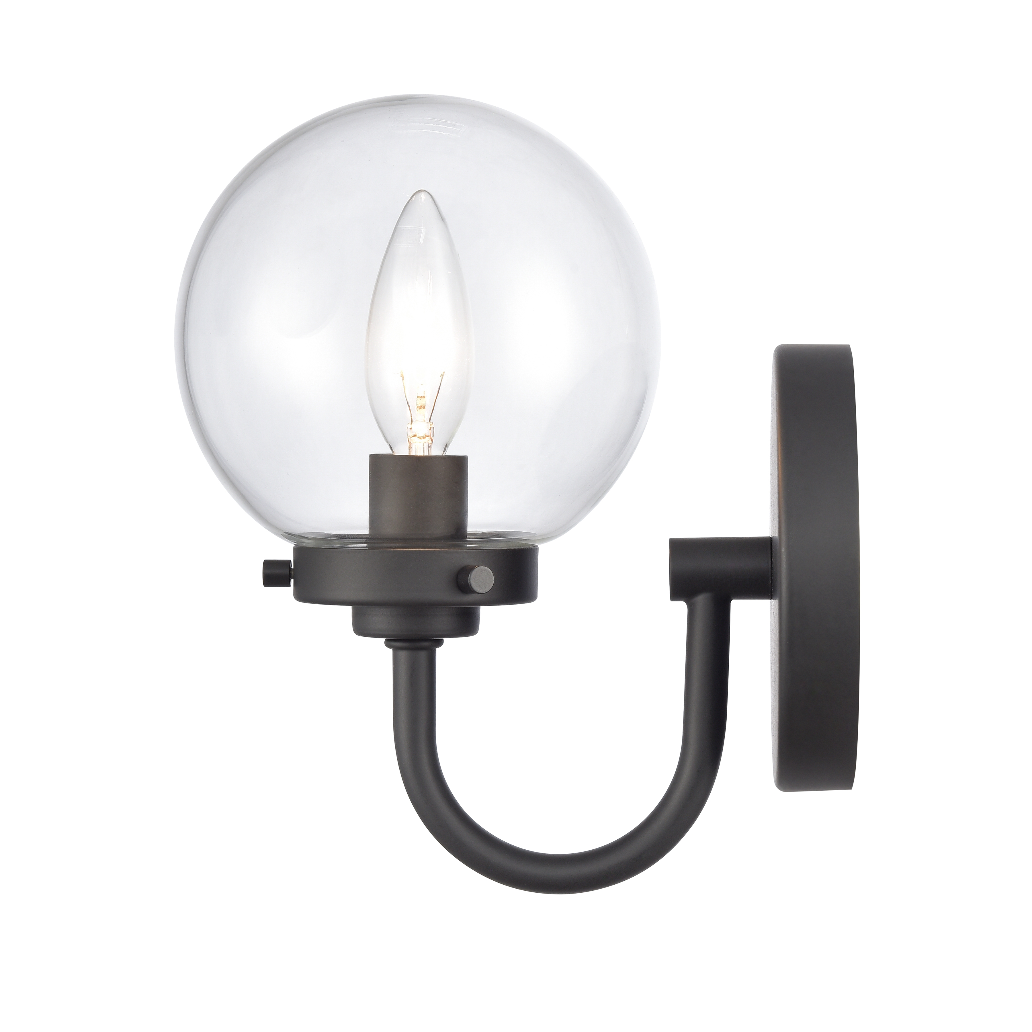 Fairbanks 8.5'' High 1-Light Sconce - Matte Black with Clear - Image 3