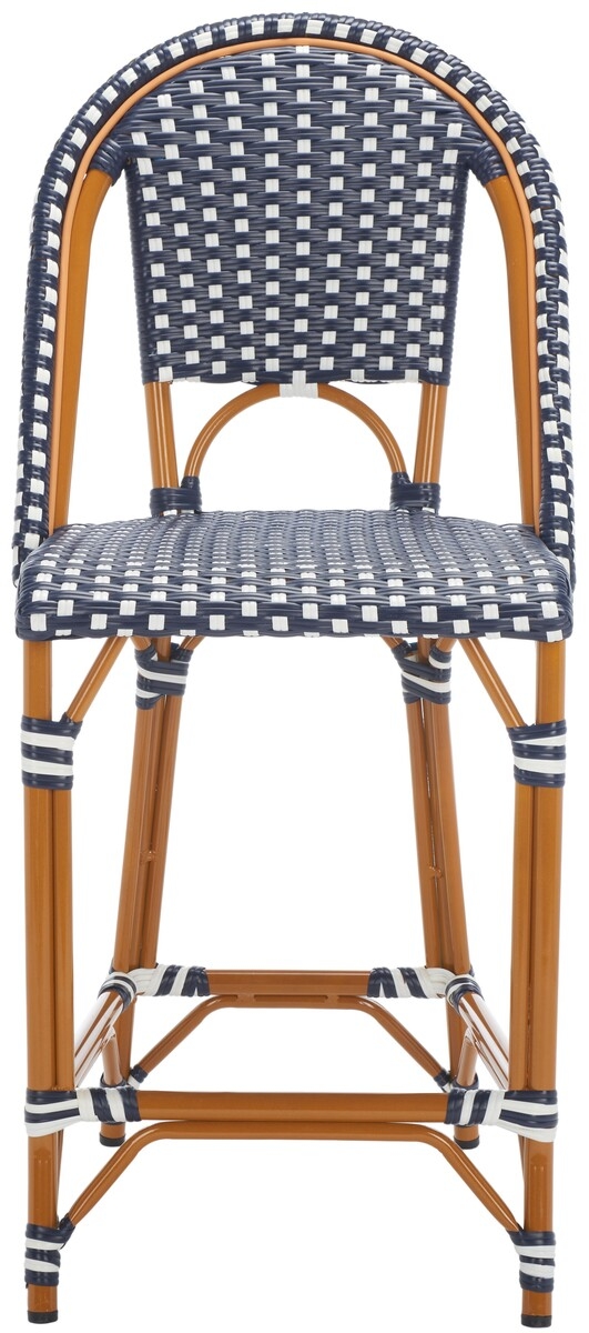 California Counter Stool - Navy/White - Safavieh - Image 0
