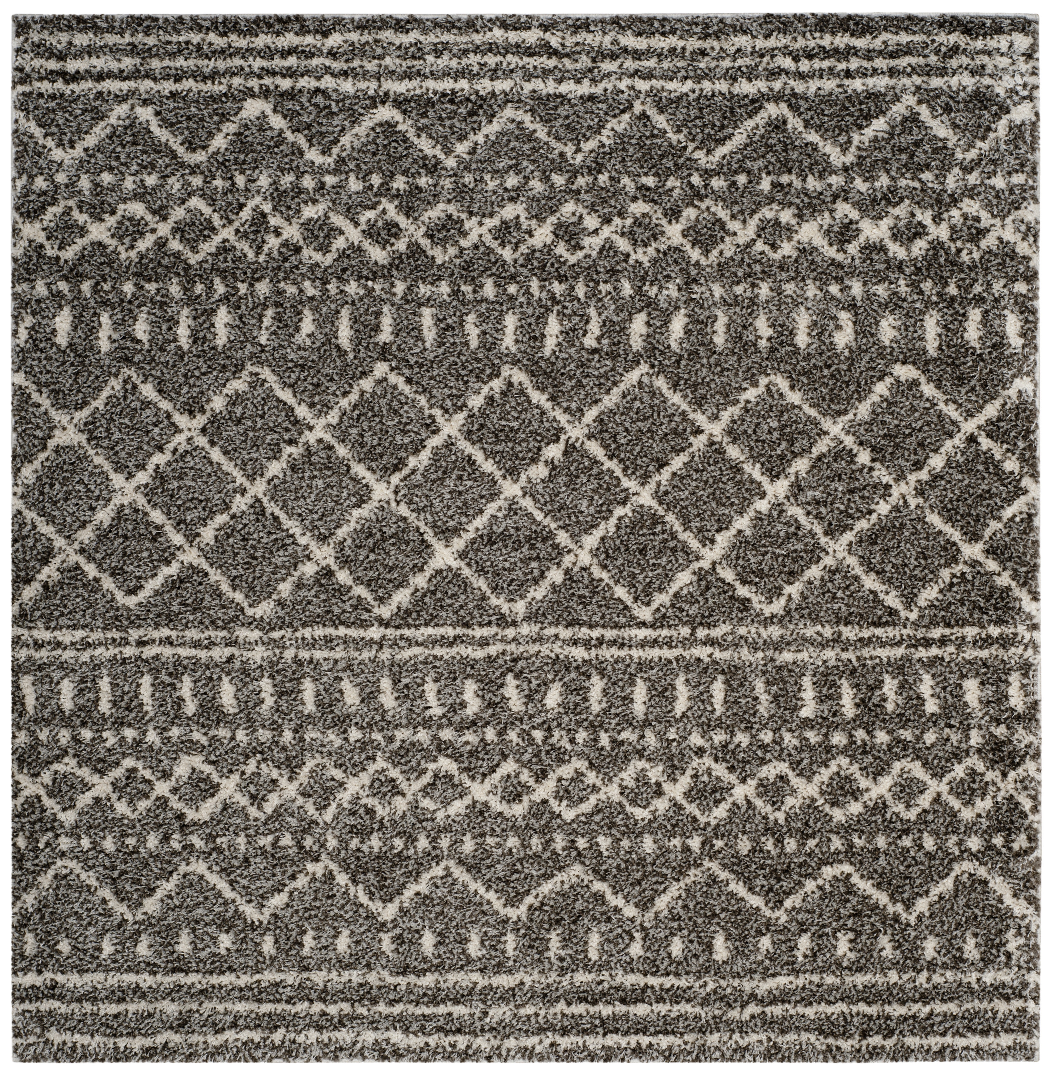 Arlo Home Woven Area Rug, ASG741B, Brown/Ivory,  6' 7" X 6' 7" Square - Image 0