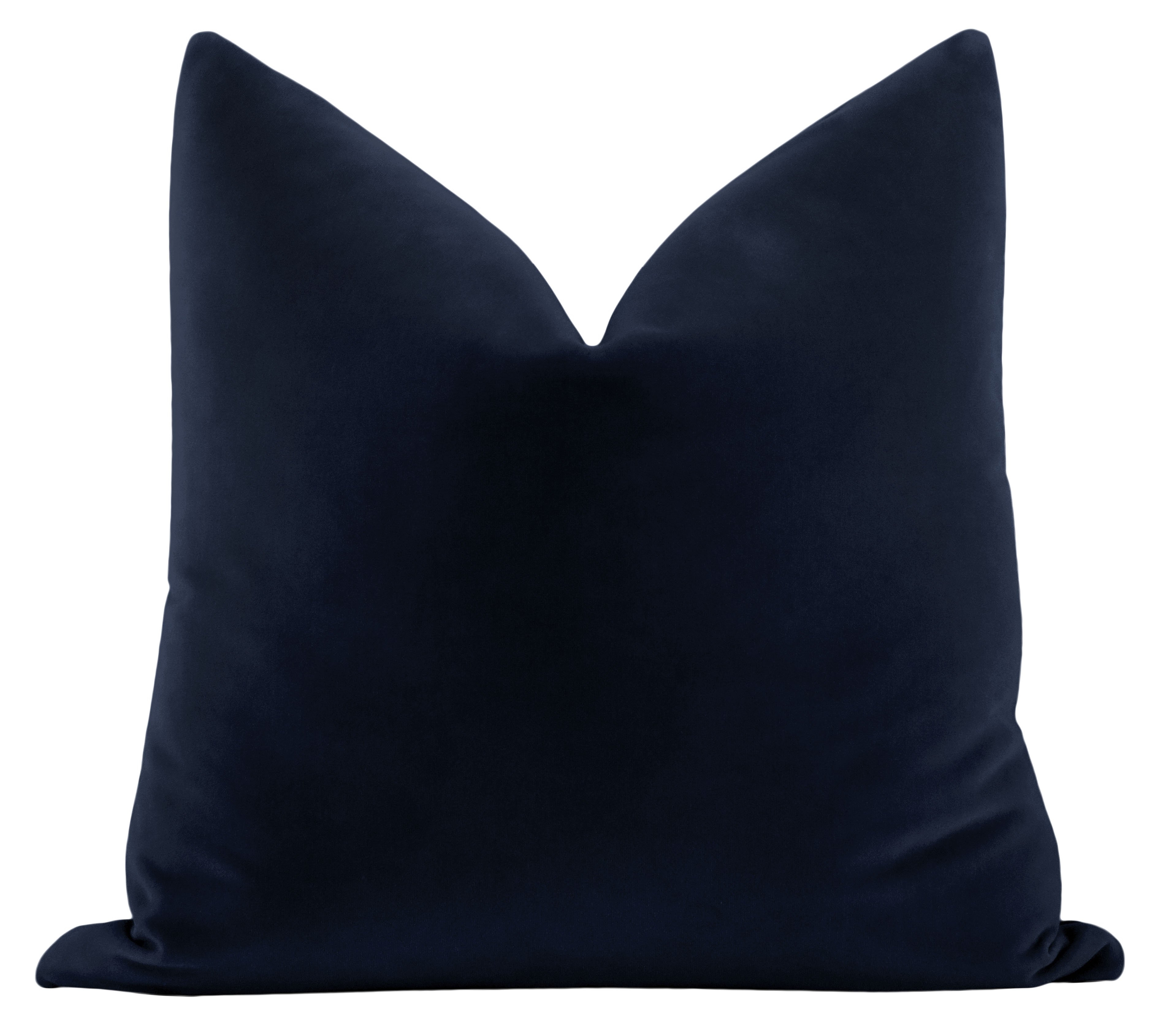 Studio Velvet Throw Pillow Cover, Navy Blue, 20" x 20" - Image 0