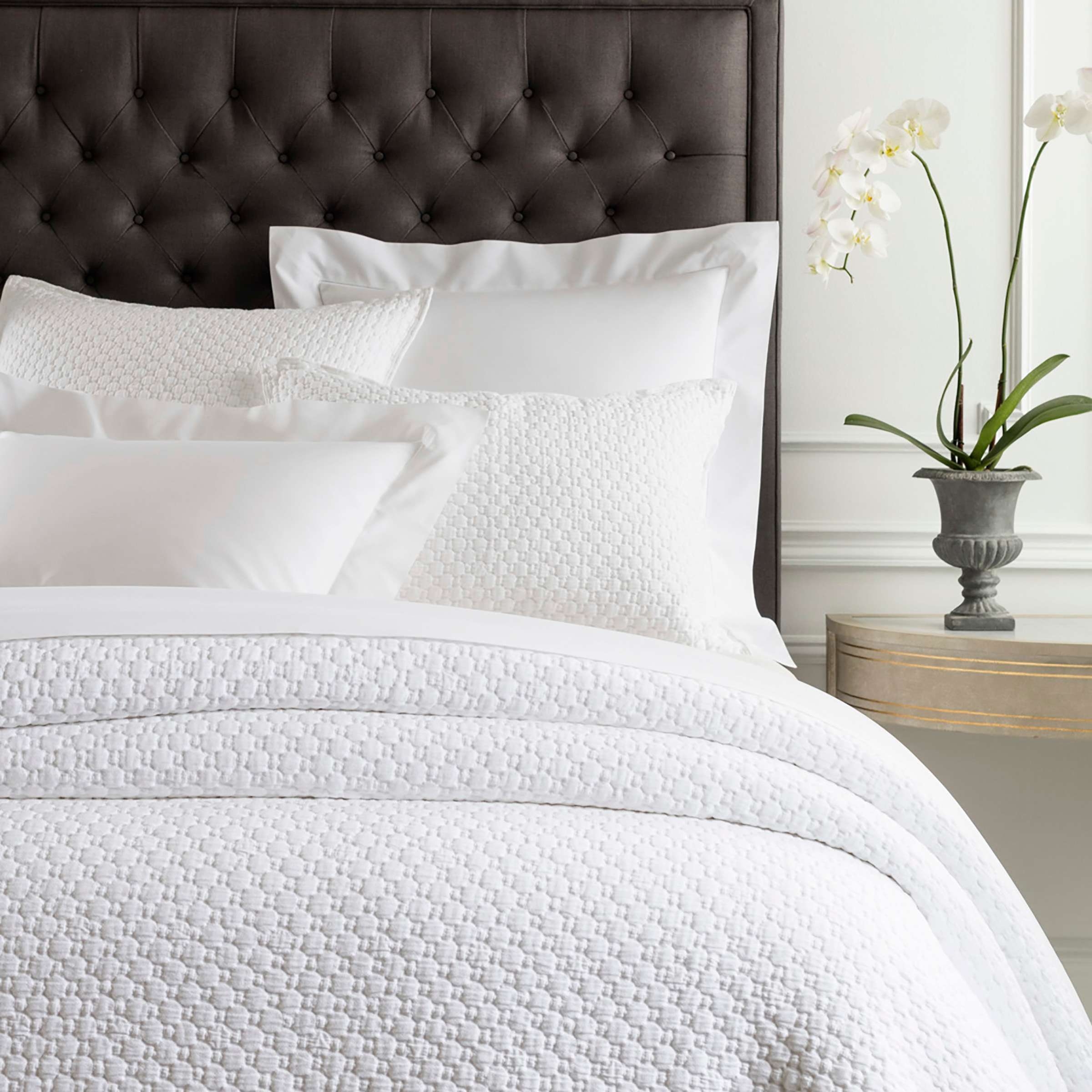 Lodi White Matelasse Coverlet - Image 0