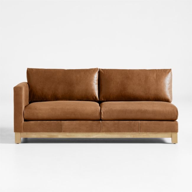 Pacific Wood Leather Left-Arm Sofa - Image 0