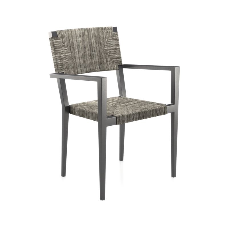 Railay All-Weather Woven Wicker Outdoor Dining Arm Chair - Image 2