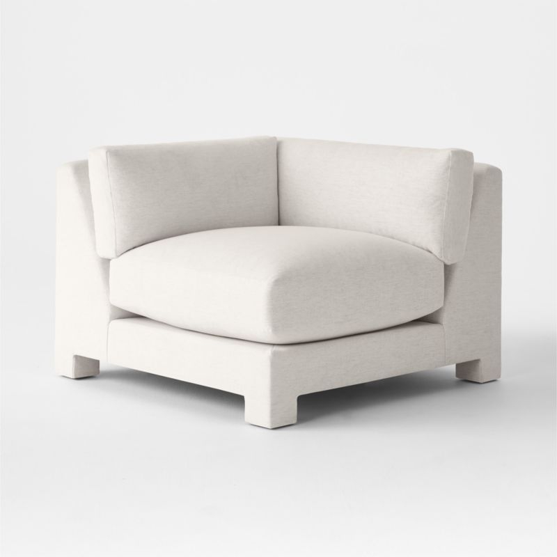 Marguerite White Performance Fabric Corner Chair - Image 2