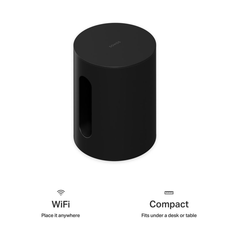 Sonos Sub Mini Black Subwoofer - Image 1