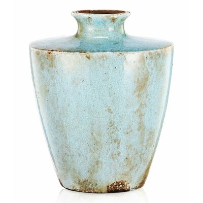Gittan Aqua 7.7'' Terracotta Table Vase - Image 0