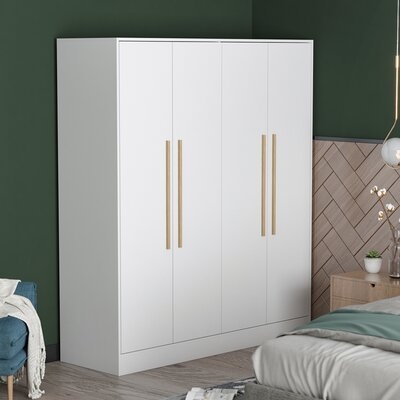 Modern Freestanding Wardrobe Armoire Closet In White - Image 0