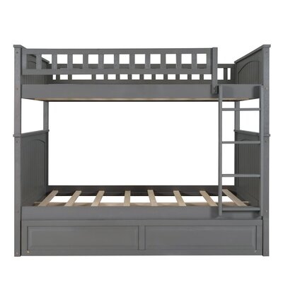 Full Over Full Solid Wood Standard Bunk Bed With Trundle - Image 0