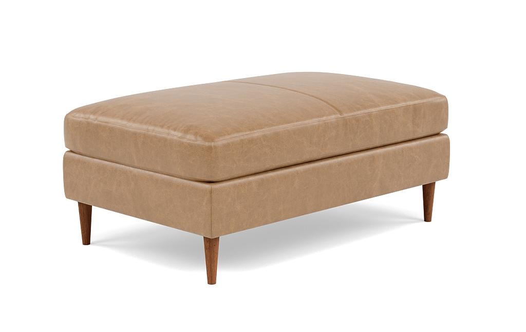 Sloan Leather Ottoman - Image 1