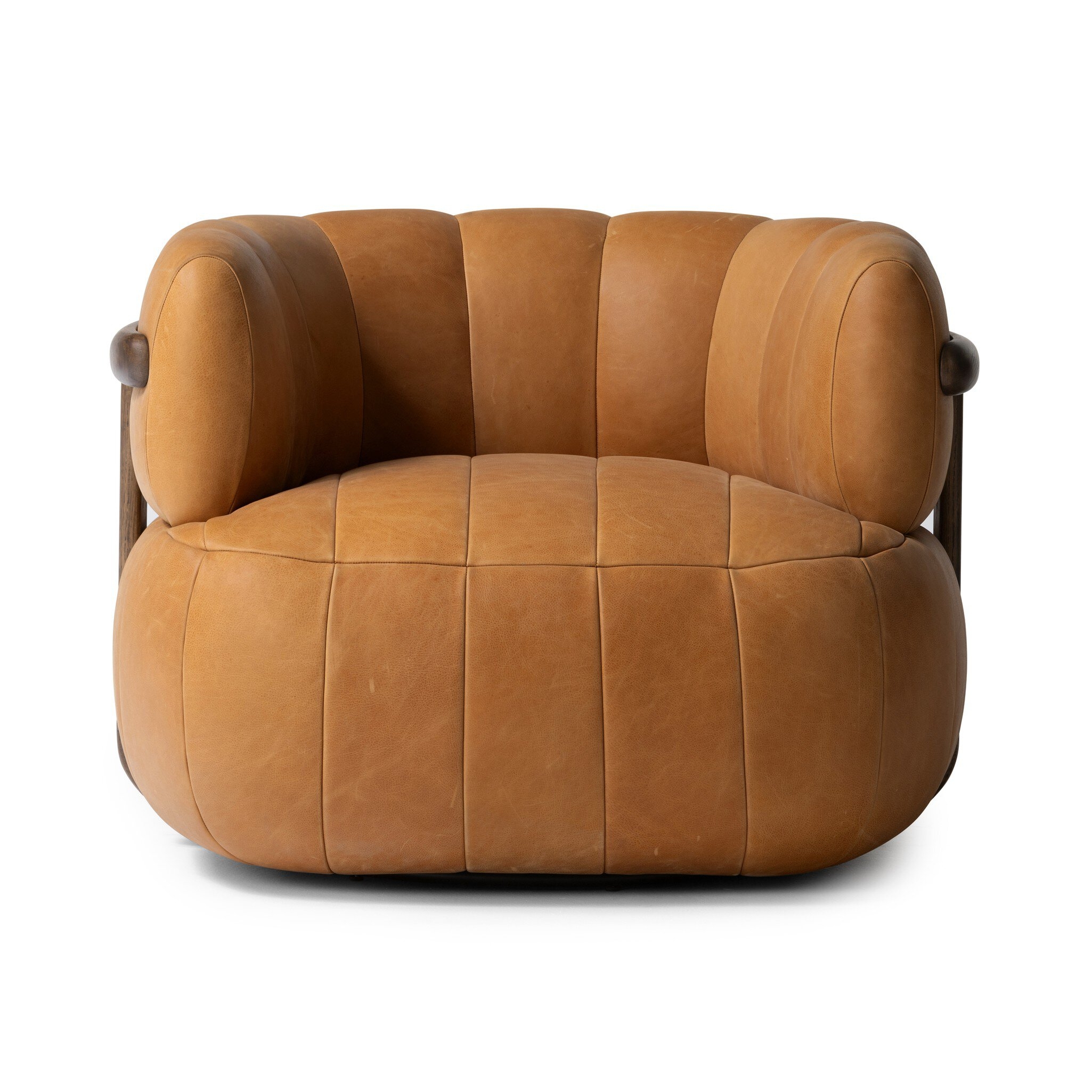 Doss Swivel Chair - Terra Brown Oak - Image 2