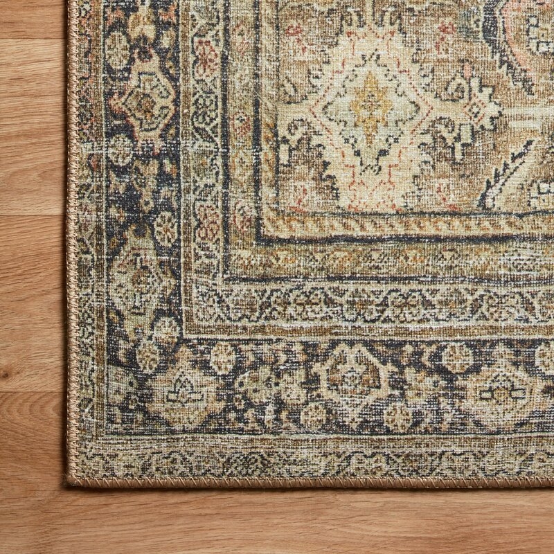 Duda Oriental Area Rug, Olive & Charcoal, 8'6" x 11'6" - Image 1